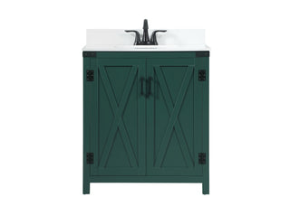 Elegant Lighting - VF90230MGN-BS - Single Bathroom Vanity - Grant - green