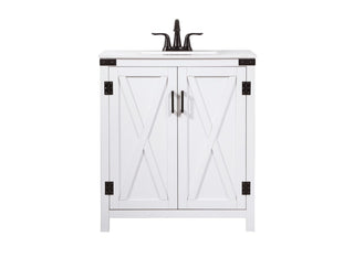 Elegant Lighting - VF90230WH - Single Bathroom Vanity - Grant - white
