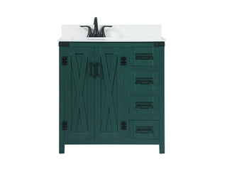 Elegant Lighting - VF90232MGN-BS - Single Bathroom Vanity - Grant - green