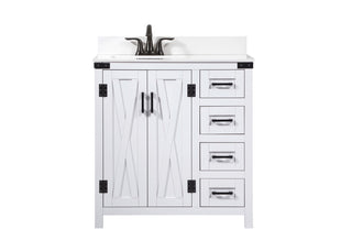 Elegant Lighting - VF90232WH-BS - Single Bathroom Vanity - Grant - white
