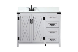 Elegant Lighting - VF90242GR-BS - Single Bathroom Vanity - Grant - grey