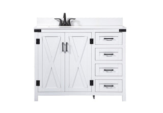 Elegant Lighting - VF90242WH-BS - Single Bathroom Vanity - Grant - white