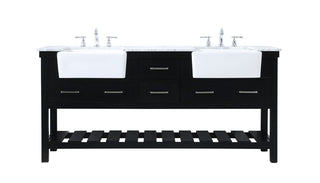 Elegant Lighting - VF60172DBK - Double Bathroom Vanity - Clement - black