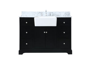 Elegant Lighting - VF60248BK-BS - Single Bathroom Vanity - Franklin - black