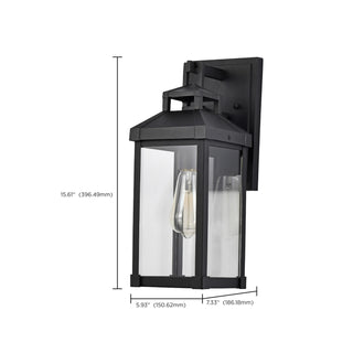 Corning One Light Wall Lantern in Matte Black
