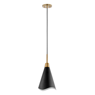 Nuvo Lighting - 60-7470 - One Light Pendant - Tango - Matte Black / Burnished Brass