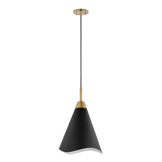 Nuvo Lighting - 60-7473 - One Light Pendant - Tango - Matte Black / Burnished Brass