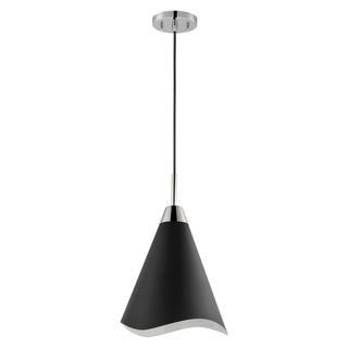Nuvo Lighting - 60-7475 - One Light Pendant - Tango - Matte Black / Polished Nickel