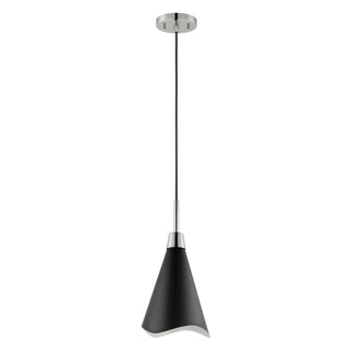 Nuvo Lighting - 60-7478 - One Light Pendant - Tango - Matte Black / Polished Nickel