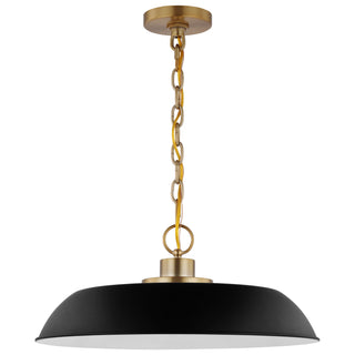 Nuvo Lighting - 60-7484 - One Light Pendant - Colony - Matte Black / Burnished Brass