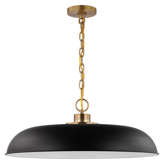 Nuvo Lighting - 60-7487 - One Light Pendant - Colony - Matte Black / Burnished Brass