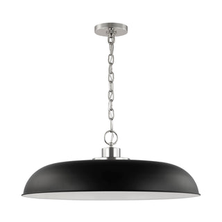 Nuvo Lighting - 60-7488 - One Light Pendant - Colony - Matte Black / Polished Nickel