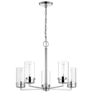 Nuvo Lighting - 60-7635 - Five Light Chandelier - Intersection - Polished Nickel