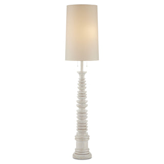 Currey and Company - 8000-0112 - Two Light Floor Lamp - Malayan - Whitewash