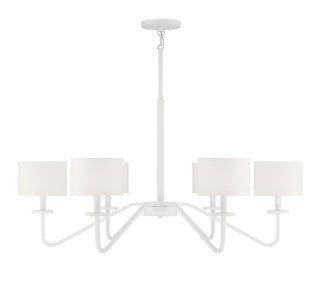 Meridian - M10092BQW - Six Light Chandelier - Bisque White
