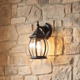 One Light Outdoor Wall Lantern in Black