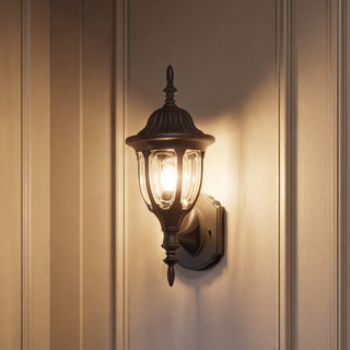 One Light Outdoor Wall Lantern in Black