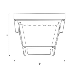 One Light Outdoor Flush Mount in Black