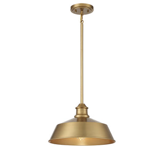 Meridian - M7021NB - One Light Pendant - Natural Brass
