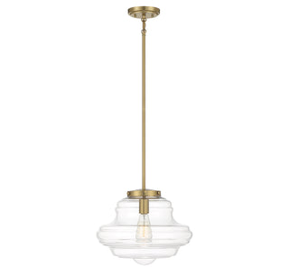 Meridian - M7022NB - One Light Pendant - Natural Brass