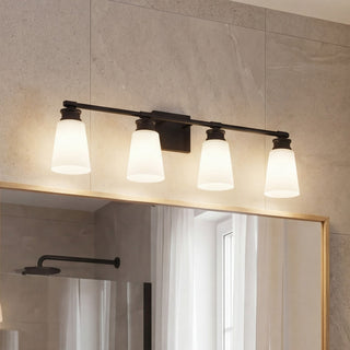 Four Light Bathroom Vanity in Matte Black