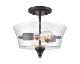 Millennium - 2110-MB - Two Light Semi-Flush Mount - Caily - Matte Black