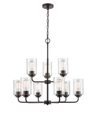 Millennium - 9609-RBZ - Nine Light Chandelier - Moven - Rubbed Bronze