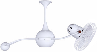 Matthews Fan Company - B2K-WH-MTL - 40" Ceiling Fan - Brisa 2000 - Gloss White