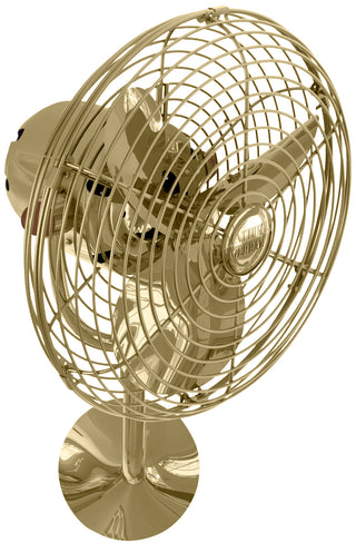 Matthews Fan Company - MP-PB-MTL - 13" Wall Fan - Michelle Parede - Polished Brass