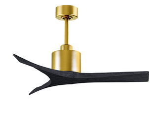 Matthews Fan Company - MW-BRBR-BK-42 - 42" Ceiling Fan - Mollywood - Brushed Brass