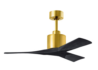 Matthews Fan Company - NK-BRBR-BK-42 - 42" Ceiling Fan - Nan - Brushed Brass