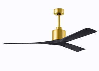 Matthews Fan Company - NK-BRBR-BK-60 - 60" Ceiling Fan - Nan - Brushed Brass