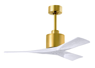 Matthews Fan Company - NK-BRBR-MWH-42 - 42" Ceiling Fan - Nan - Brushed Brass