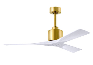 Matthews Fan Company - NK-BRBR-MWH-52 - 52" Ceiling Fan - Nan - Brushed Brass