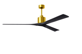 Matthews Fan Company - NKXL-BRBR-BK-72 - 72" Ceiling Fan - Nan XL - Brushed Brass
