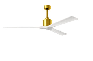 Matthews Fan Company - NKXL-BRBR-MWH-72 - 72" Ceiling Fan - Nan XL - Brushed Brass