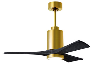 Matthews Fan Company - PA3-BRBR-BK-42 - 42" Ceiling Fan - Patricia-3 - Brushed Brass