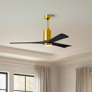 Patricia-3 60" Ceiling Fan in Brushed Brass