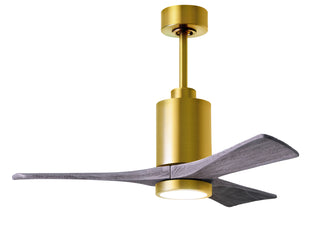 Matthews Fan Company - PA3-BRBR-BW-42 - 42" Ceiling Fan - Patricia-3 - Brushed Brass