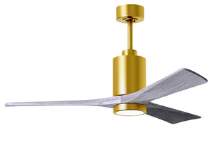 Matthews Fan Company - PA3-BRBR-BW-52 - 52" Ceiling Fan - Patricia-3 - Brushed Brass