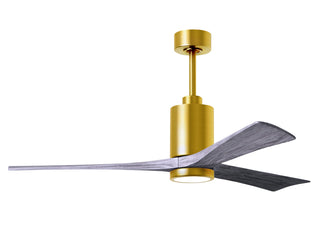 Matthews Fan Company - PA3-BRBR-BW-60 - 60" Ceiling Fan - Patricia-3 - Brushed Brass