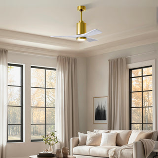 Patricia-3 42" Ceiling Fan in Brushed Brass