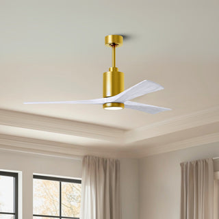 Patricia-3 60" Ceiling Fan in Brushed Brass