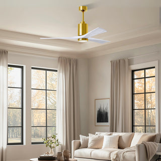 Patricia-3 60" Ceiling Fan in Brushed Brass