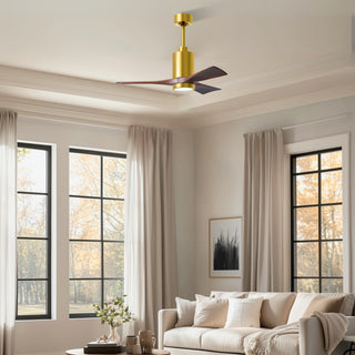 Patricia-3 42" Ceiling Fan in Brushed Brass