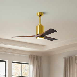 Patricia-3 52" Ceiling Fan in Brushed Brass