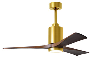 Matthews Fan Company - PA3-BRBR-WA-52 - 52" Ceiling Fan - Patricia-3 - Brushed Brass