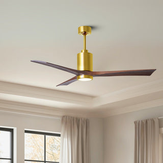 Patricia-3 60" Ceiling Fan in Brushed Brass