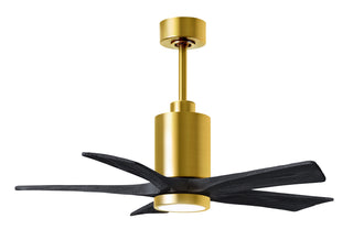 Matthews Fan Company - PA5-BRBR-BK-42 - 42" Ceiling Fan - Patricia-5 - Brushed Brass