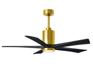 Matthews Fan Company - PA5-BRBR-BK-52 - 52" Ceiling Fan - Patricia-5 - Brushed Brass